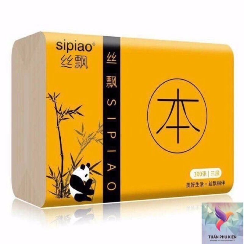 giấy ăn gấu trúc sipiao siêu dai. Hàng Chuẩn Thùng 30 gói