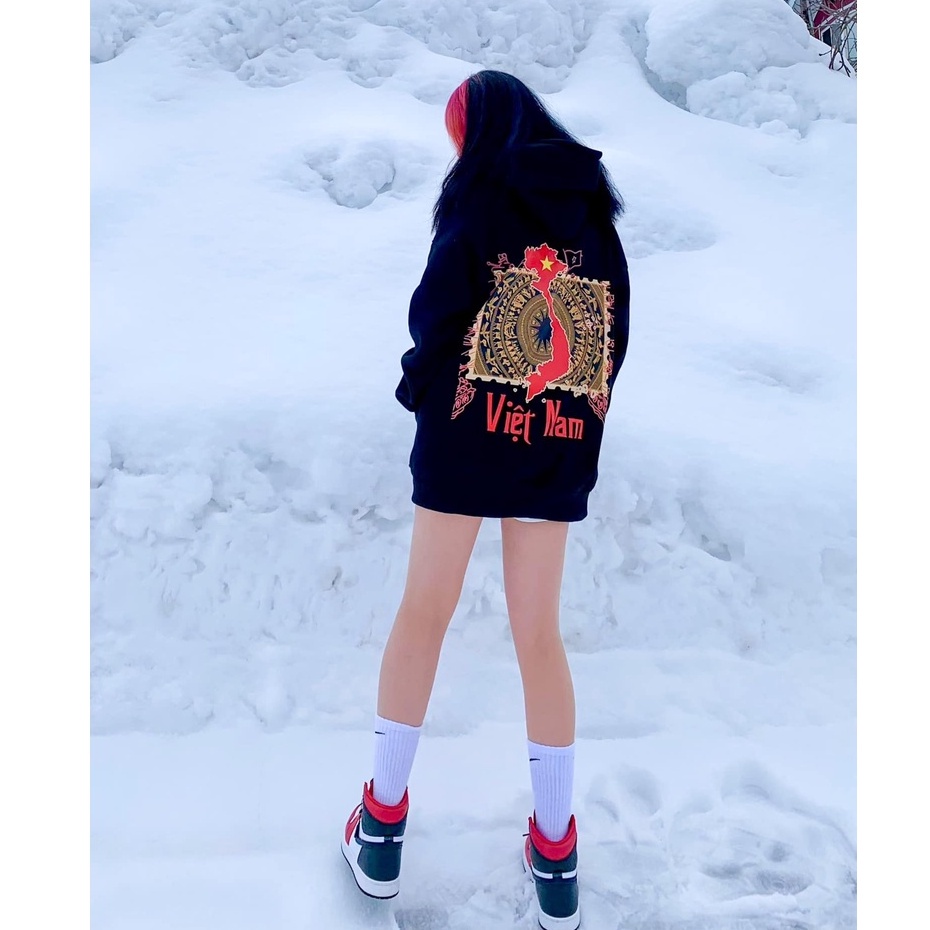 Áo hoodie nam nữ form rộng VN Thống Nhất khoác nỉ sweater local brand có mũ dày dặn