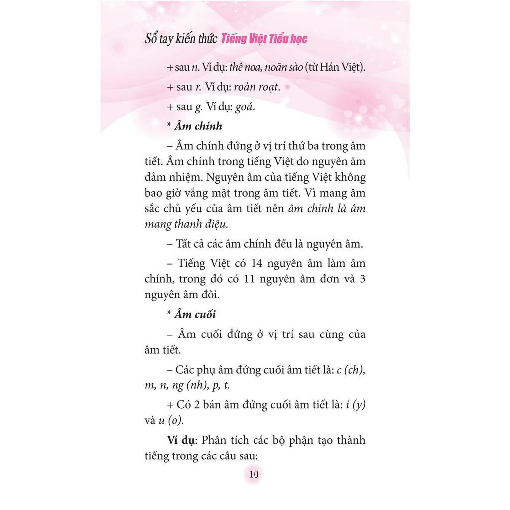 Sách : Sổ Tay Kiến Thức Tiếng Việt Tiểu Học