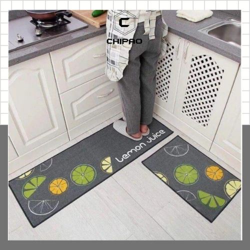 Thảm bếp đôi thảm trải nhà bếp lau chân chống trượt lót bếp kích thước 1.2m x 0.4m +0.6m x 0.4m CHIPAO STORE