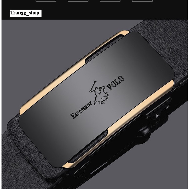 Thắt Lưng Nam Da Bò Cao Cấp Emrenew Polo 2 Lớp Full Hộp Đựng Mặt Khóa Hợp Kim