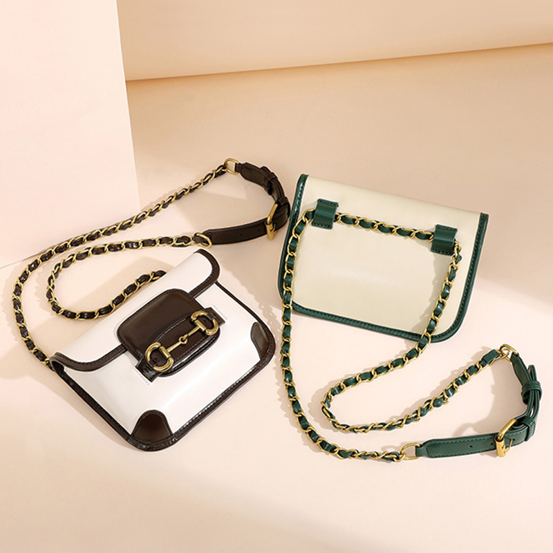 Túi Đeo Chéo Một Bên Vai Có Dây Xích Thiết Kế Thời Trang Mới Dành Cho Bạn Nữ