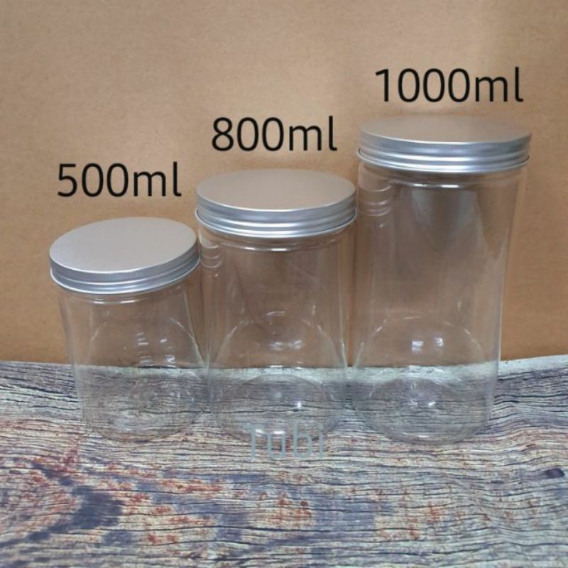 Hũ nhựa nắp nhôm , hộp nhựa hũ nhựa trong suốt 500ml, 800ml, 1000ml