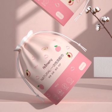 Giấy Lau Mặt Cuộn Túi Rút Màu Hồng Anh Đào Chất Cotton Dùng 1 Lần, Khăn Khô Cuộn Giấy Tẩy Trang Siêu Dai Mishop49