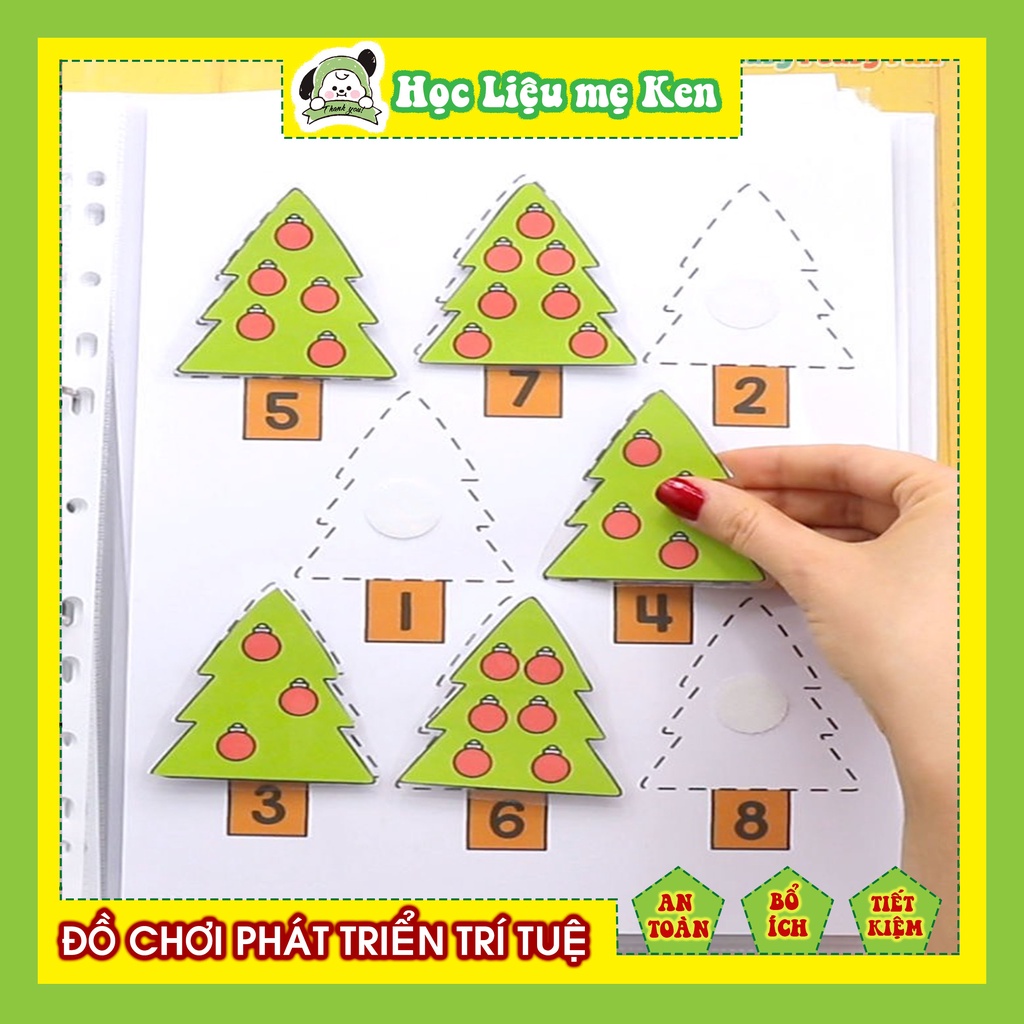 Học liệu cho bé: Bé tập đếm chủ đề cây thông