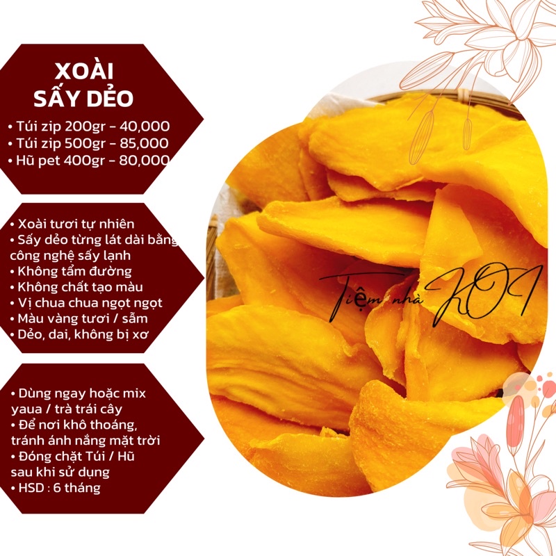 Xoài sấy dẻo / 200gr / 400gr / 500gr - Đặc sản Đà Lạt