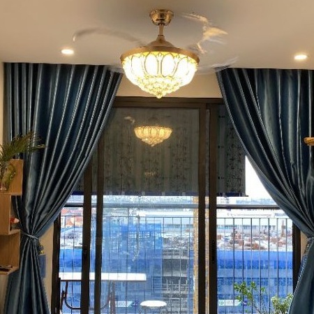 Đèn quạt MONSKY HUKO cánh cụp xòe trang trí hiện đại
