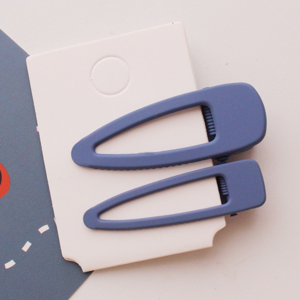 Set 2 Kẹp Tóc Nữ Màu Trơn Hình Giọt Nước