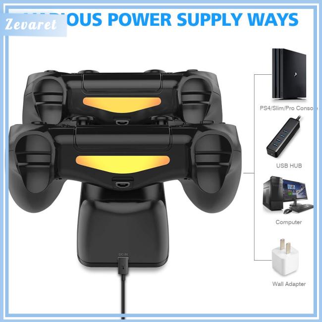 Đế Sạc Đứng USB Kép Cho Tay Cầm Chơi Game PS4/Pro/Slim