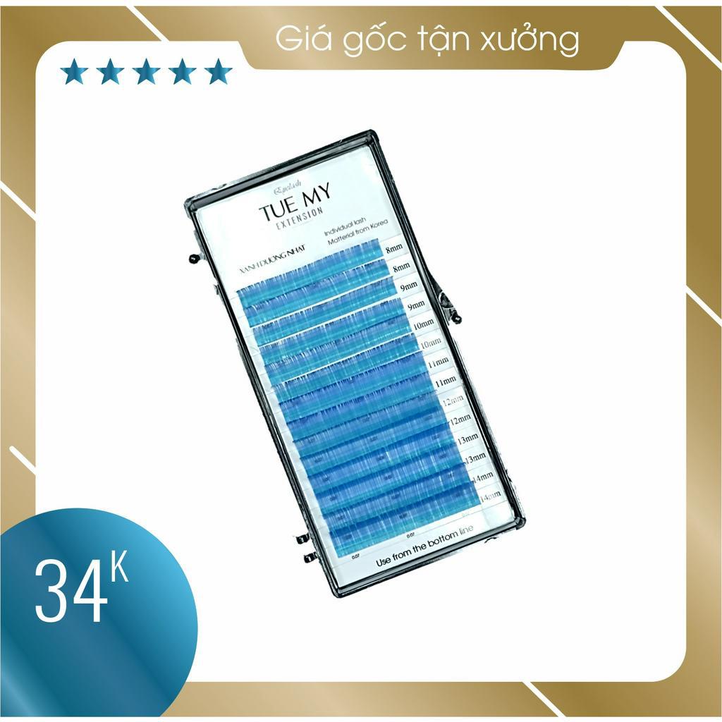 Xanh Dương Nhạt - Mi Lụa Màu Classic 0.07 Mix Size