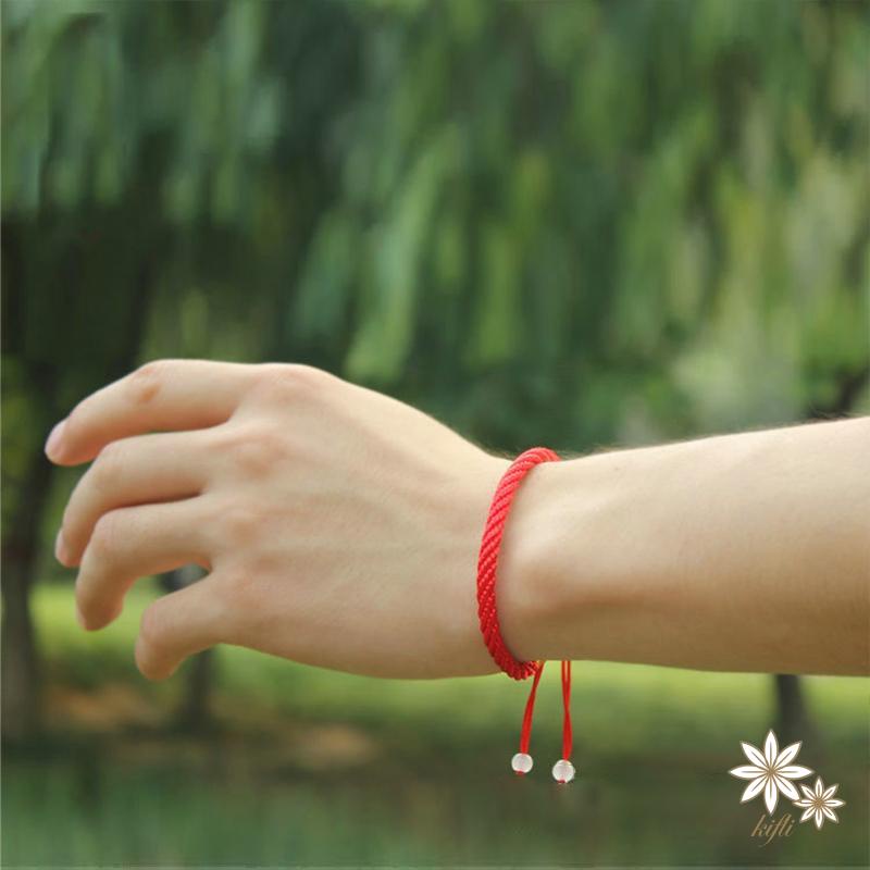 Vòng Tay Dây Bện Màu Đỏ Dùng Làm Quà Tặng