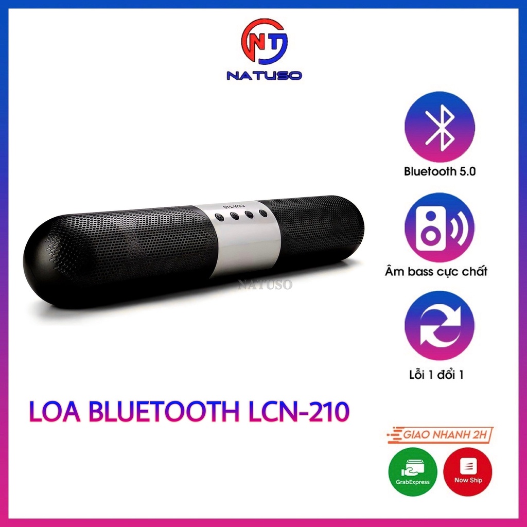 Loa bluetooth không dây LCN-210 bass hay công suất lớn hỗ trợ nghe nhạc usb thẻ nhớ TF cổng 3.5