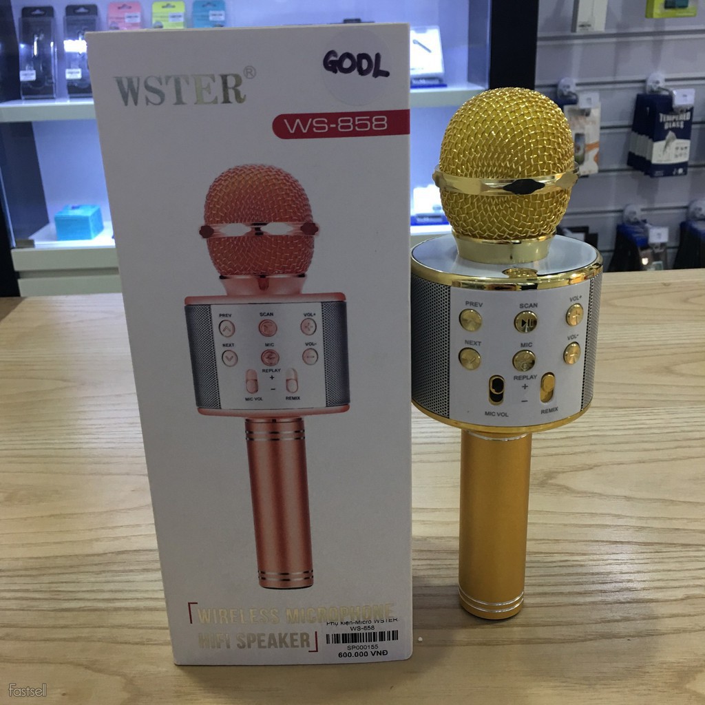 Micro karaoke kèm Loa Bluetooth WS-858