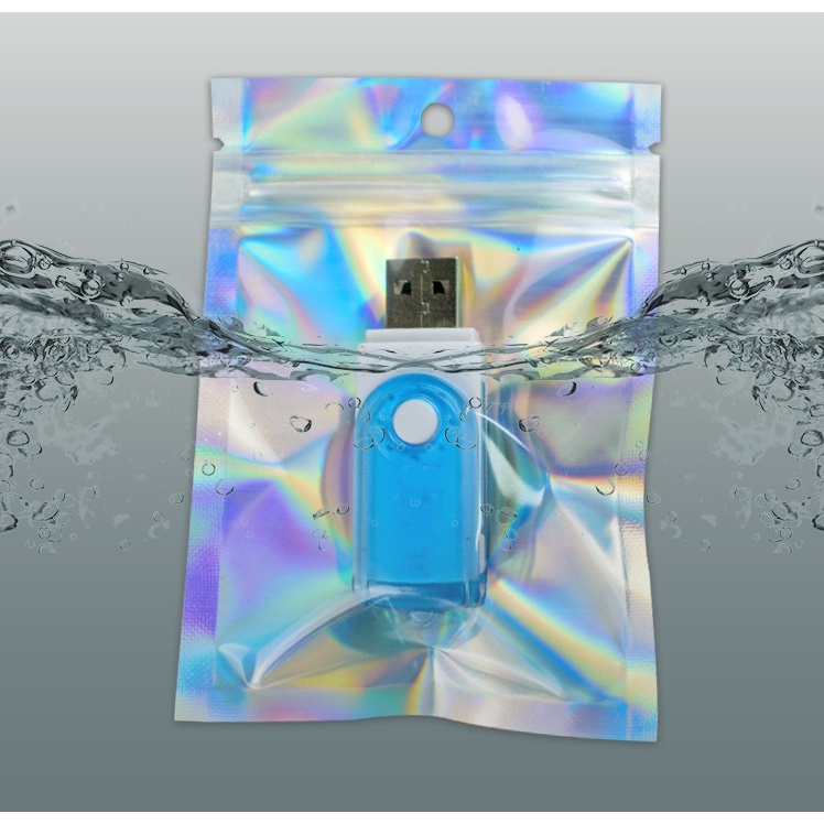 Set 10 túi đựng đồ màu laser khóa kéo tiện dụng