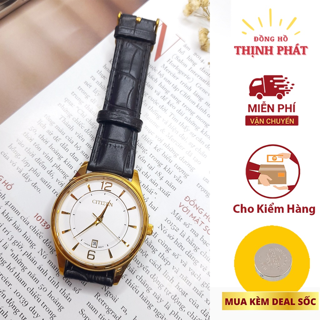 Đồng Hồ Nam C.ITIZEN Dây Da - Kính Sapphire Chống Nước - Phong Cách Thanh Lịch Trẻ Trung