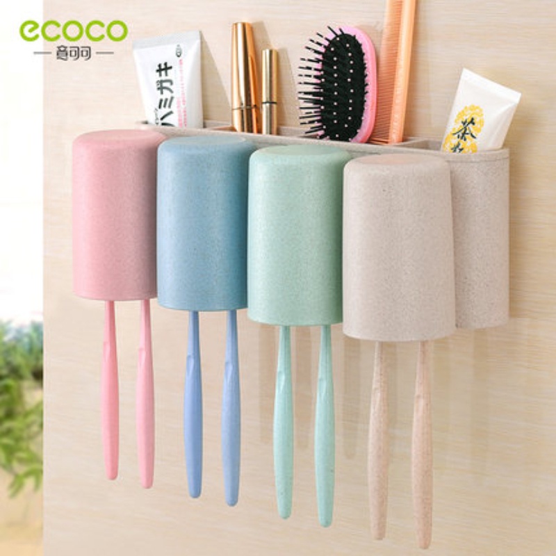 Giá treo bàn chải đánh răng gắn tường 2 / 3 / 4 cốc cho gia đình