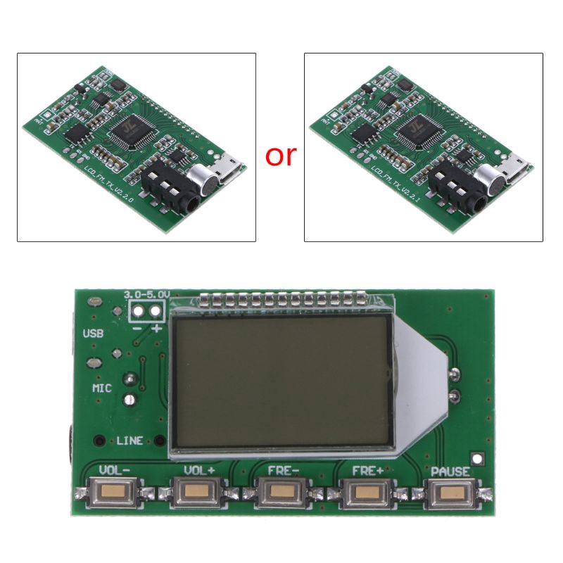 Bo mạch mô-đun máy phát FM âm thanh nổi micro không dây kỹ thuật số DSP PLL 87-108MHz