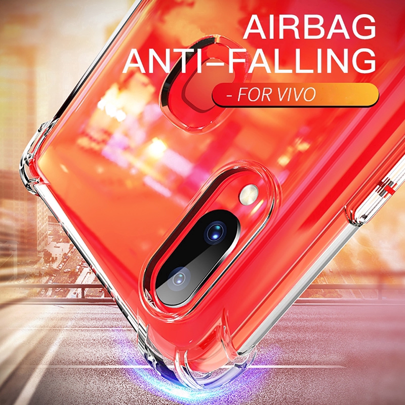 Casing VivoS1 Vivo S1 Y12 Y15 Y17 Y91 Y91i Y93 Y95 Shockproof Transparent Soft Silicone Phone Case