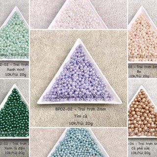 Hạt trai, hạt bẹt 3mm nhiều màu - Nguyên liệu handmade