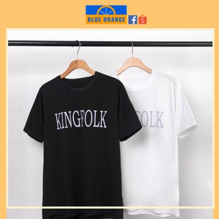 Áo thun phản quang nhũ bạc KINGFOLK, áo thun unisex nam nữ form rộng freesize
