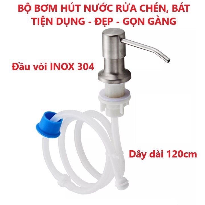 Bộ vòi hút nước rửa bát có dây dẫn, vòi bơm nước rửa chén dầu rửa bát xà phòng thông minh gắn chậu