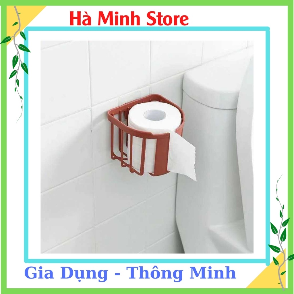 [Giá Sập Sàn] Giỏ Đựng Giấy Vệ Sinh - Giá Để Giấy Vệ Sinh Gắn Tường Tiện Dụng Tặng Kèm Mếng Dán