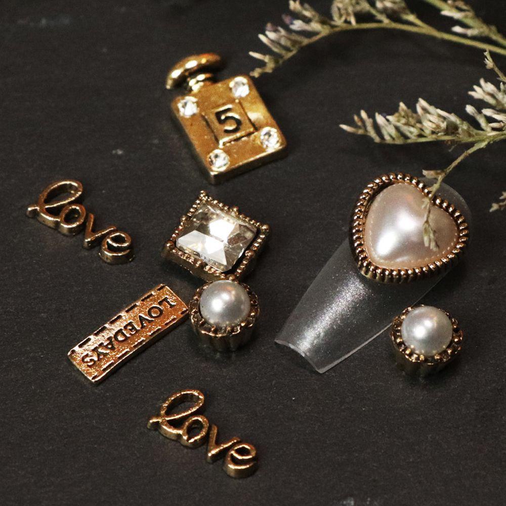 OCEANMAP Đá 3D Màu Đồng Trang Trí Móng Tay Thời Trang