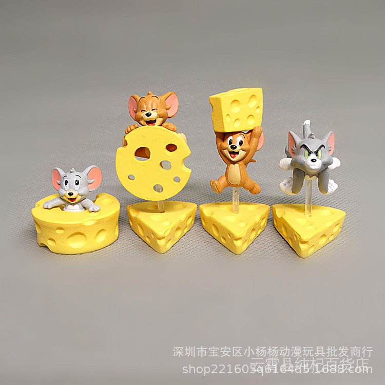 Mô Hình Nhân Vật Hoạt Hình Tom and Jerry 4 Kiểu Trang Trí