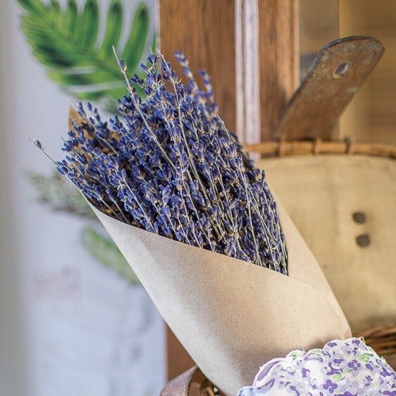 Bó Hoa Lavender Thiên Nhiên Khô Thơm Nhập Khẩu Anh, Pháp 130g (tầm 130-150 nhánh)