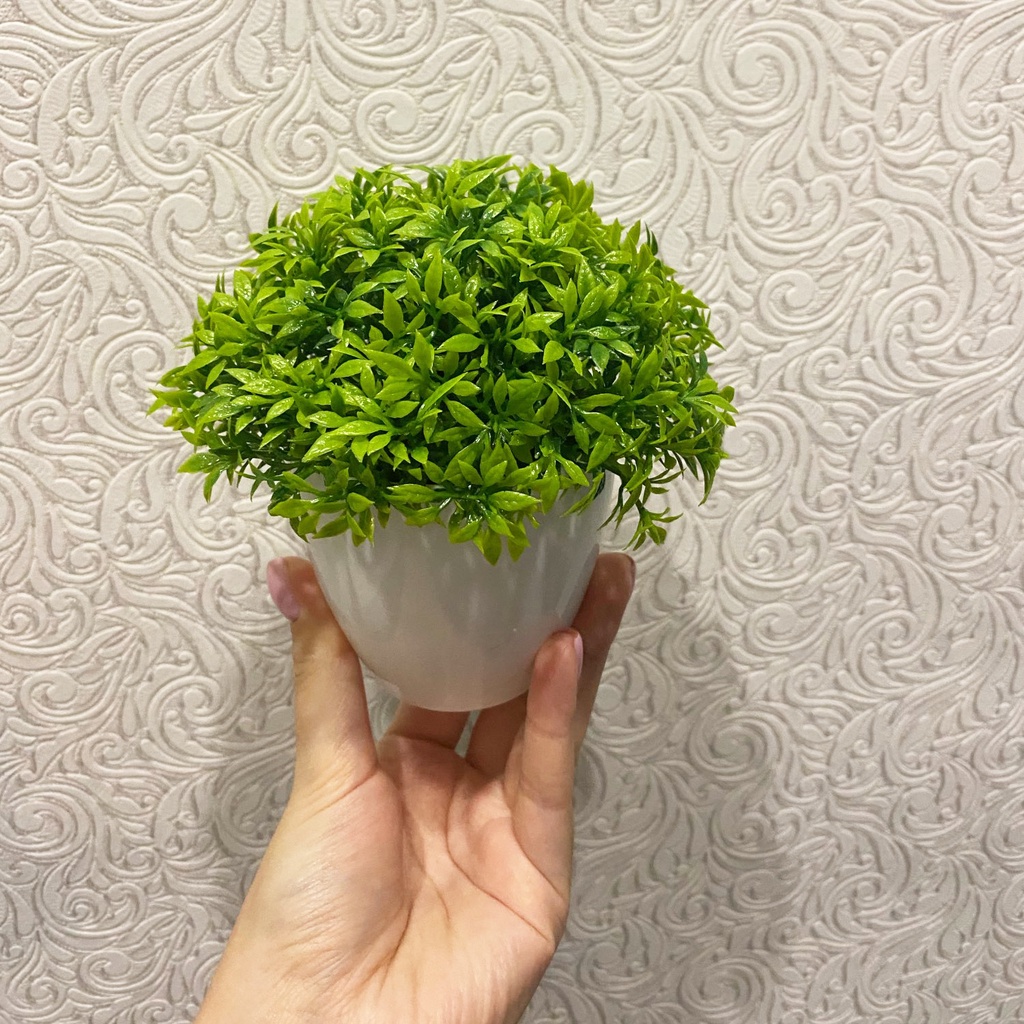 Chậu Cây Bonsai Giả 14cm Trang Trí Nhà Cửa