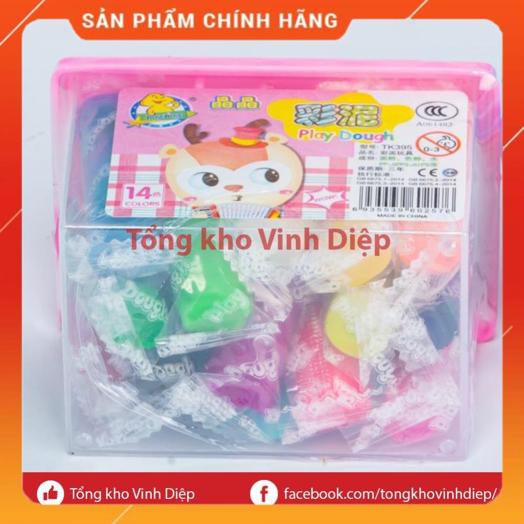 Hộp đất nặn 14 màu hình ngôi nhà cho bé