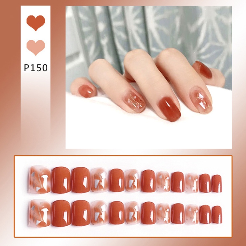 [Hàng mới về] Móng giả dài nhiều màu thời trang có thể đeo tiện dụng cho nữ kèm phụ kiện