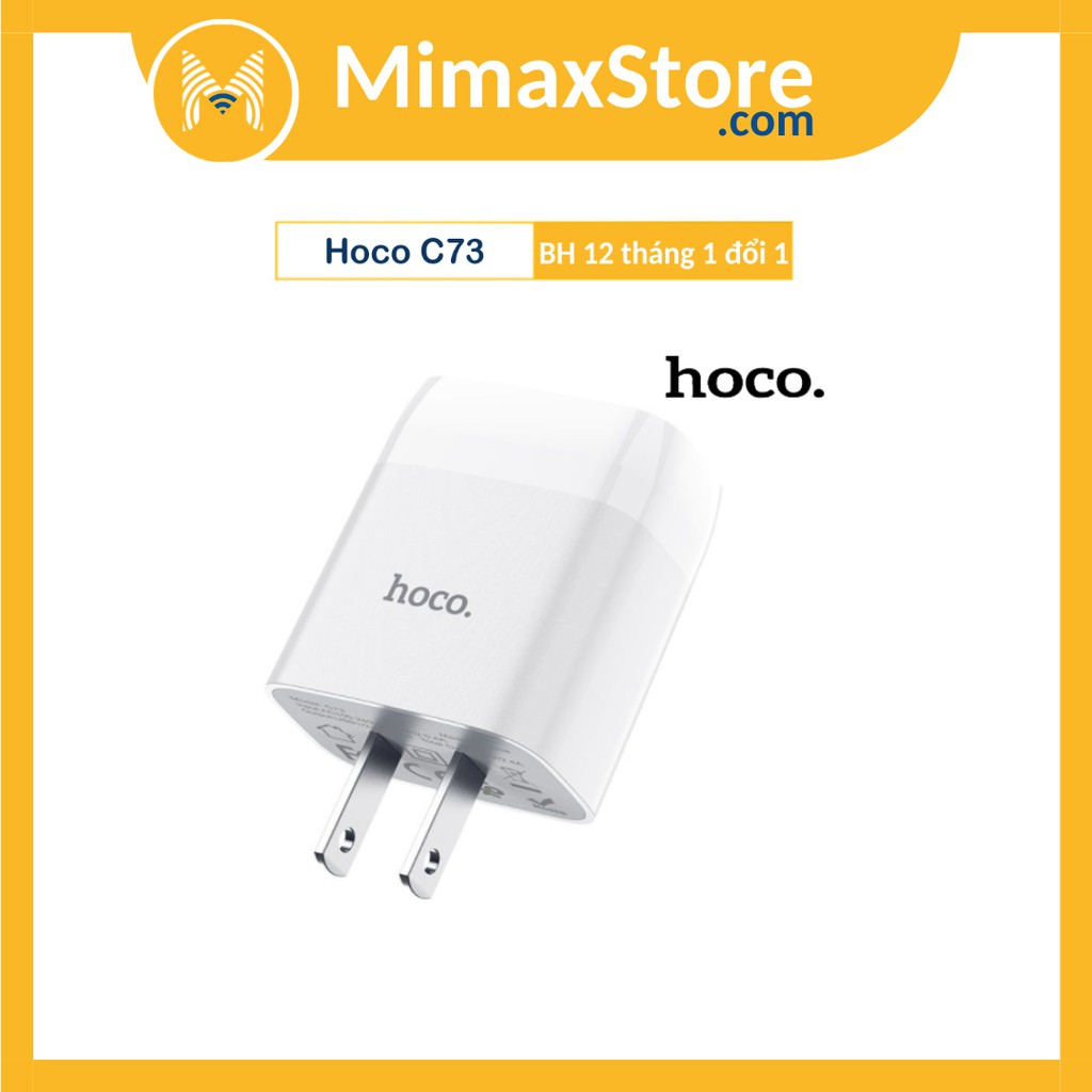 Cóc Sạc Nhanh HOCO C73 2.4A | Hàng Chính Hãng | Bảo Hành 12 Tháng