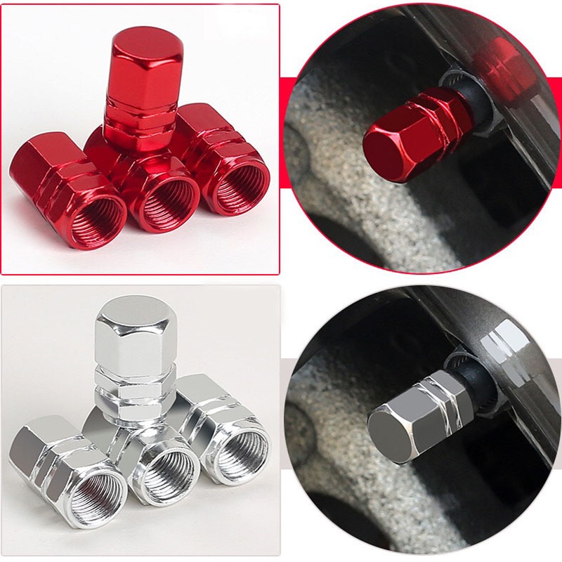 Bộ 4 nắp van lốp xe hơi/ xe máy thay thế tiện dụng chất lượng cao