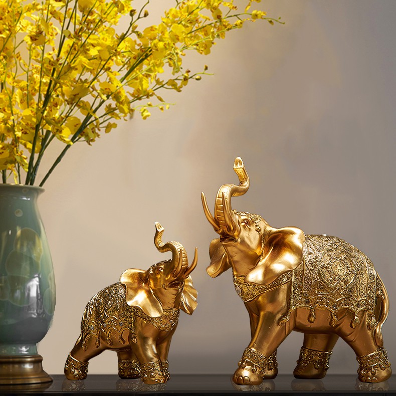 🐘Tượng Cặp Voi Decor 🐘 Đồ trang trí Nội Thất Phòng Khách, Phòng Ngủ Cao Cấp Đẹp Rẻ 💫 F20Beauty 💫 Phong cách hiện đại | BigBuy360 - bigbuy360.vn