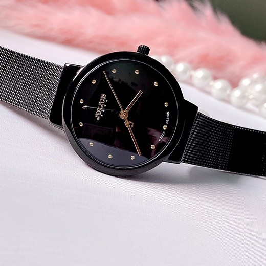 Đồng hồ cặp Julius Ja426 dây thép (đen)