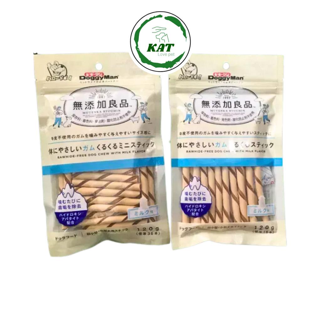 Que gặm sạch răng Doggy Man cho chó - Gói 120gr - KAT Store