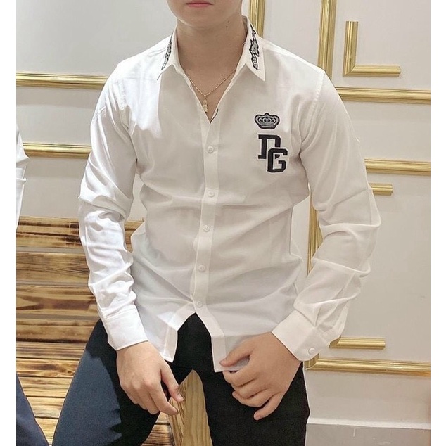 Áo sơ mi nam thêu logo chi tiết tỉ mỉ hàng bán chạy TOP1 siêu phẩm hóa nam thần