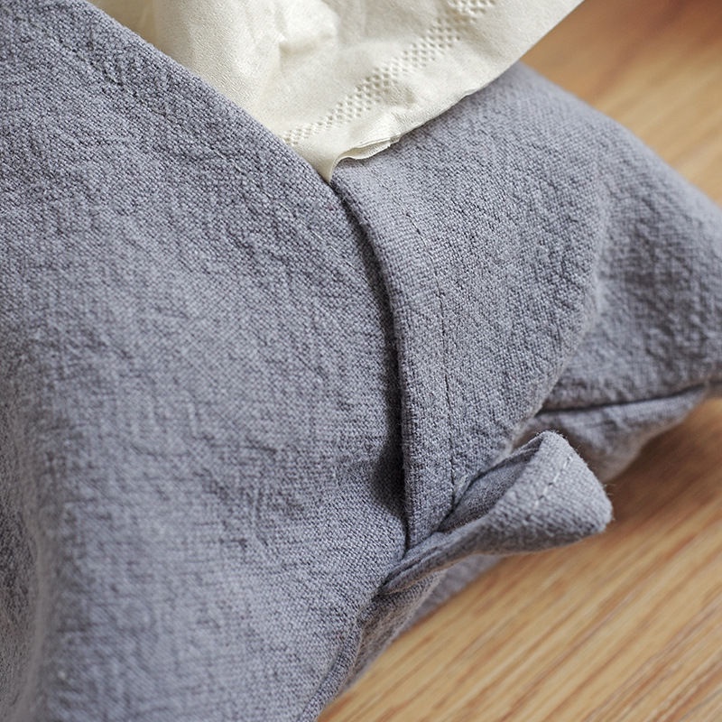 Hộp Đựng Khăn Giấy Bằng Vải Lanh Cotton Phong Cách Nhật Bản