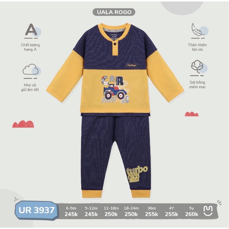 Bộ Dài Tay Nỉ Cộ Trụ Uala Rogo UR 3937