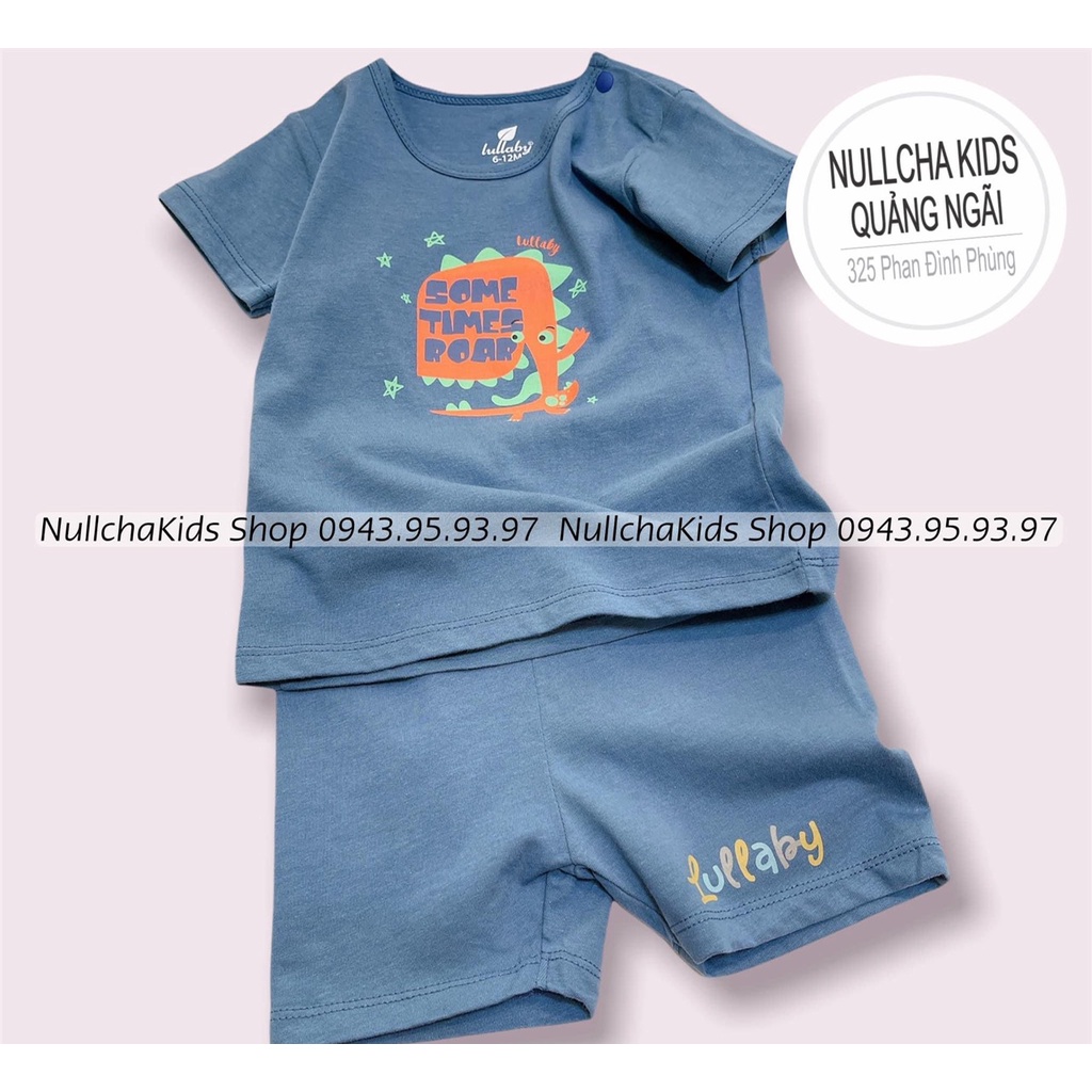 Bộ cộc tay bé trai cài vai cho bé ngắn tay chất cotton Lullaby NH301M