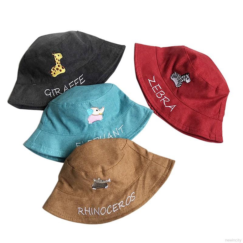 Nón tai bèo thêu hình dễ thương phong cách Hàn Quốc cho bé