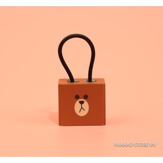 Cáp sạc điện thoại gấu brown line friends phụ kiện đeo túi_cáp sạc kakao friends di động