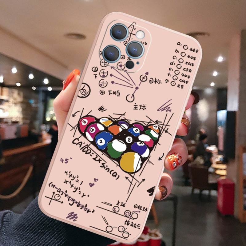 Ốp Điện Thoại Cạnh Vuông In Hình Khối Rubik Cho iPhone 13 Pro Max 12 11 XR XS 7 8 Plus SE 2020