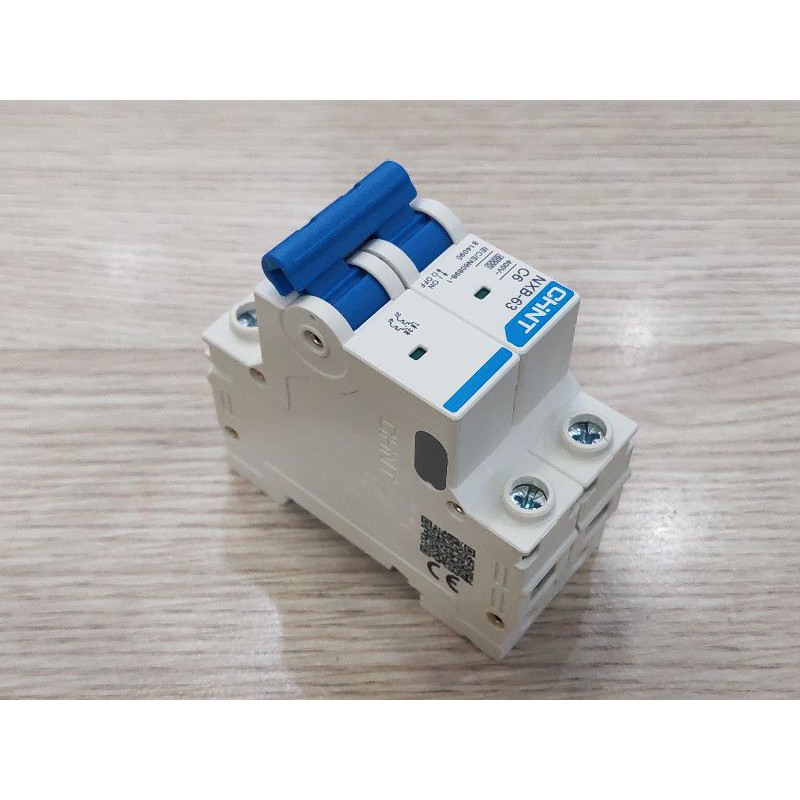 MCB 2 pha 1A~63A cầu dao đóng cắt dạng tép NXB-63 Chint