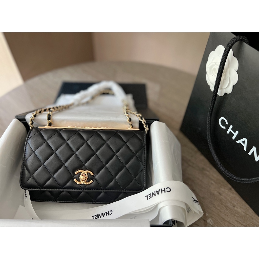 Túi xách nữ da thật thời trang cao cấp 𝘾𝙝𝙖𝙣𝙚𝙡 𝘾𝙝𝙖𝙣n𝙚𝙡 CN thiết kế sang trọng, thời thượng