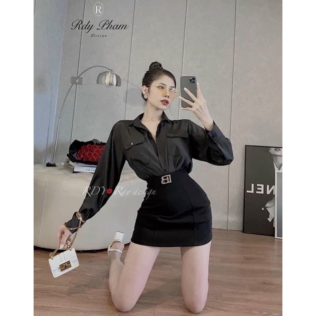 Set áo sơ mi và chân váy ôm:205k
