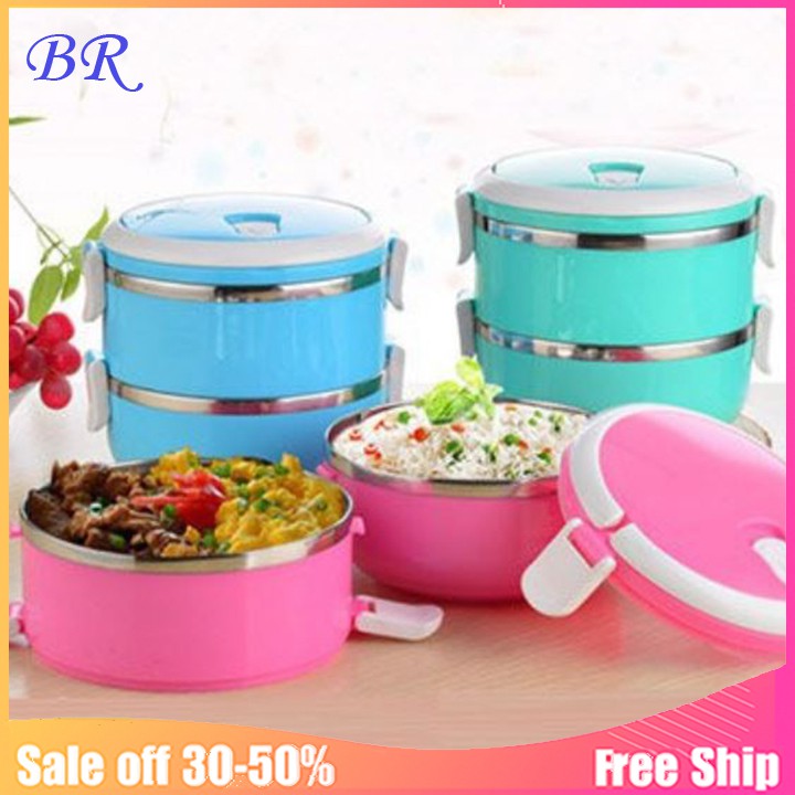 Hộp đựng cơm 2 tầng giữ nhiệt lõi inox chống han gỉ