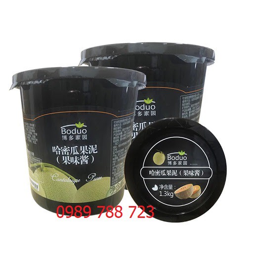 Mứt sốt dưa lưới Boduo 1,3kg- Sauce Dưa lưới 1.3kg pha trà sữa, trà hoa quả cực ngon