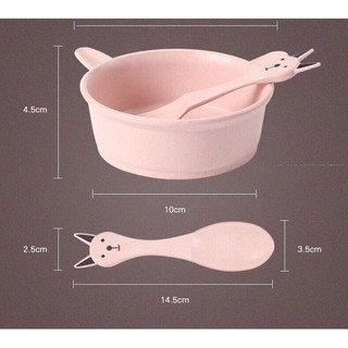 Bát ăn lúa mạch hình mèo / Bát ăn dặm cho bé